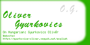 oliver gyurkovics business card